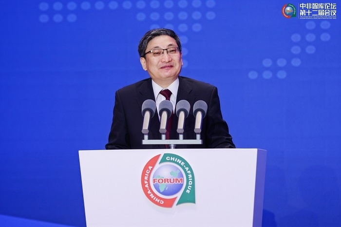 中國政府非洲事務(wù)特別代表劉豫錫在中非智庫論壇第十二屆會議開幕式上發(fā)表致辭。浙江師范大學(xué)非洲研究院供圖