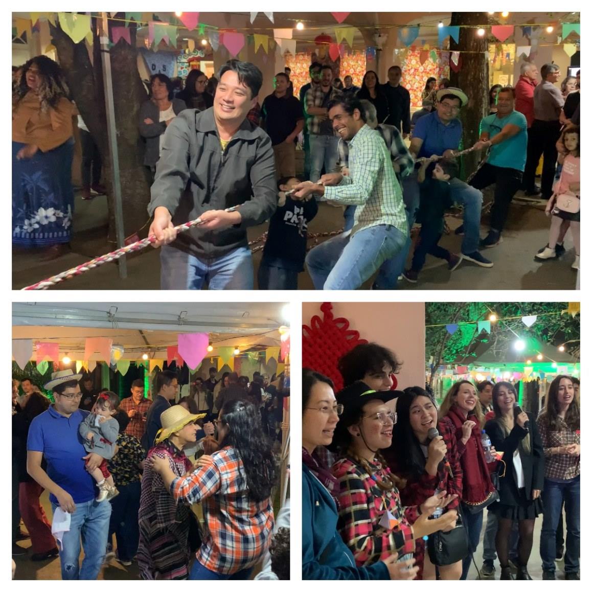 參與者在活動中體驗巴西豐收節(jié)文化元素。（圣保羅州立大學孔子學院供圖）