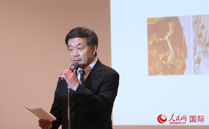 主辦方代表、富士美術(shù)館館長五木田聰致辭。（人民網(wǎng) 許可攝）