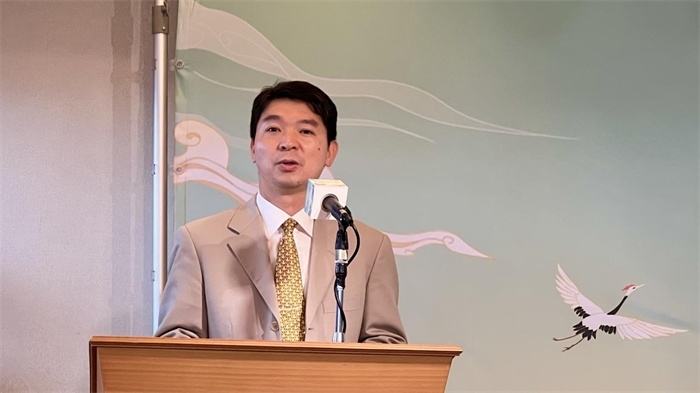 中國駐東京旅游辦事處主任歐陽安致辭。中國駐東京旅游辦事處供圖