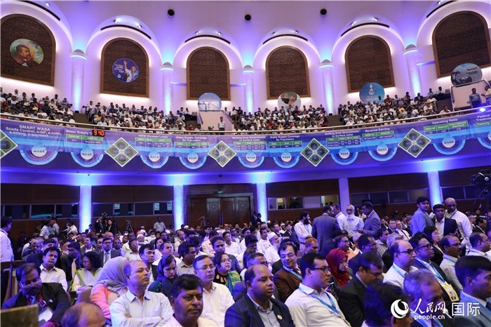 7月13日，達舍爾甘地污水處理廠項目竣工典禮舉行。人民網(wǎng)記者 孫廣勇攝