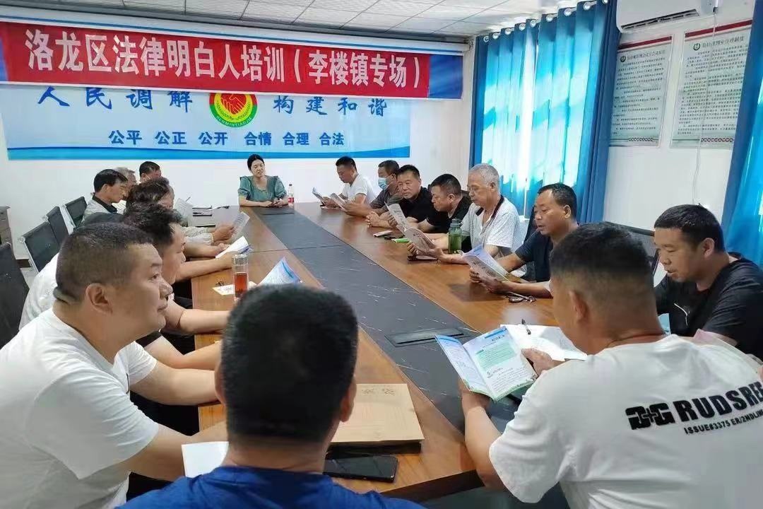 河南省洛陽市洛龍區(qū)李樓司法所開展《民法典》專題普法講座暨“法律明白人”培訓(xùn)。河南省司法廳供圖
