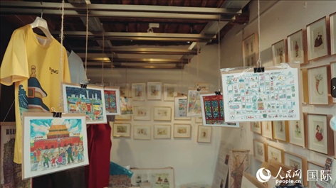 柳芭的部分插畫作品。人民網(wǎng) 張若涵攝