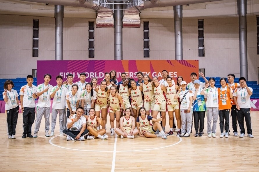成都大運(yùn)會(huì)葡萄牙女子籃球隊(duì)。 受訪(fǎng)者供圖