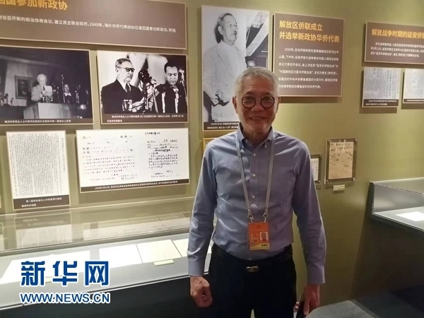 印尼廣東社團(tuán)聯(lián)合總會總主席張錦泉。新華網(wǎng)記者 侯強(qiáng) 攝