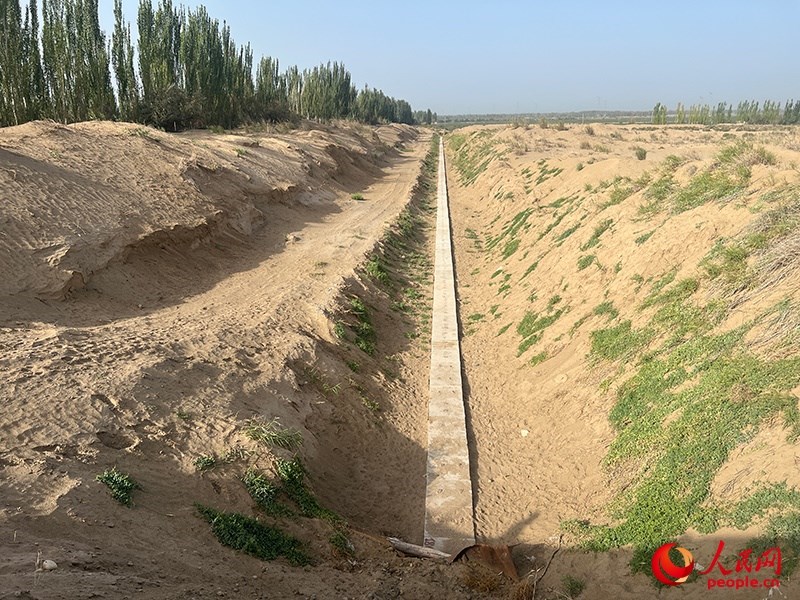 斗渠改造后，大大提高了輸水效率。人民網(wǎng)記者 常雪梅攝