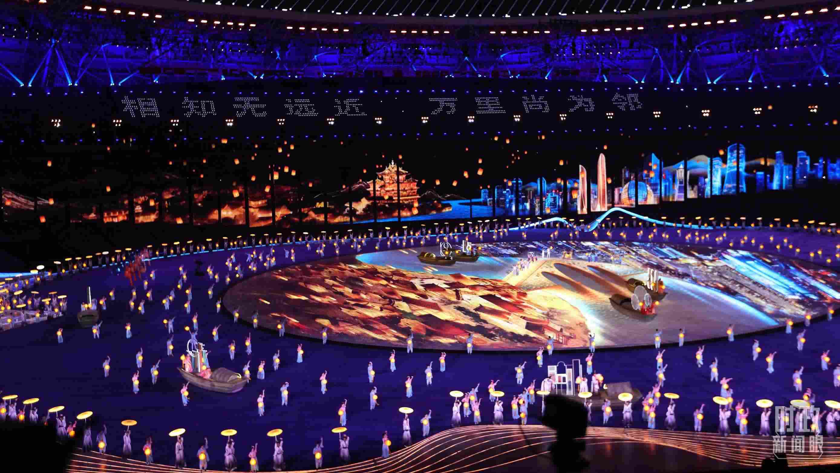 △杭州第19屆亞運(yùn)會(huì)開(kāi)幕式。（總臺(tái)央視記者魏幫軍拍攝）