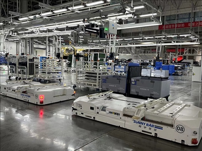 新能源汽車智能生產線。人民網(wǎng) 王紹紹攝