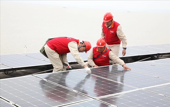 開(kāi)山島微電網(wǎng)的投運(yùn)建設(shè)。受訪者供圖