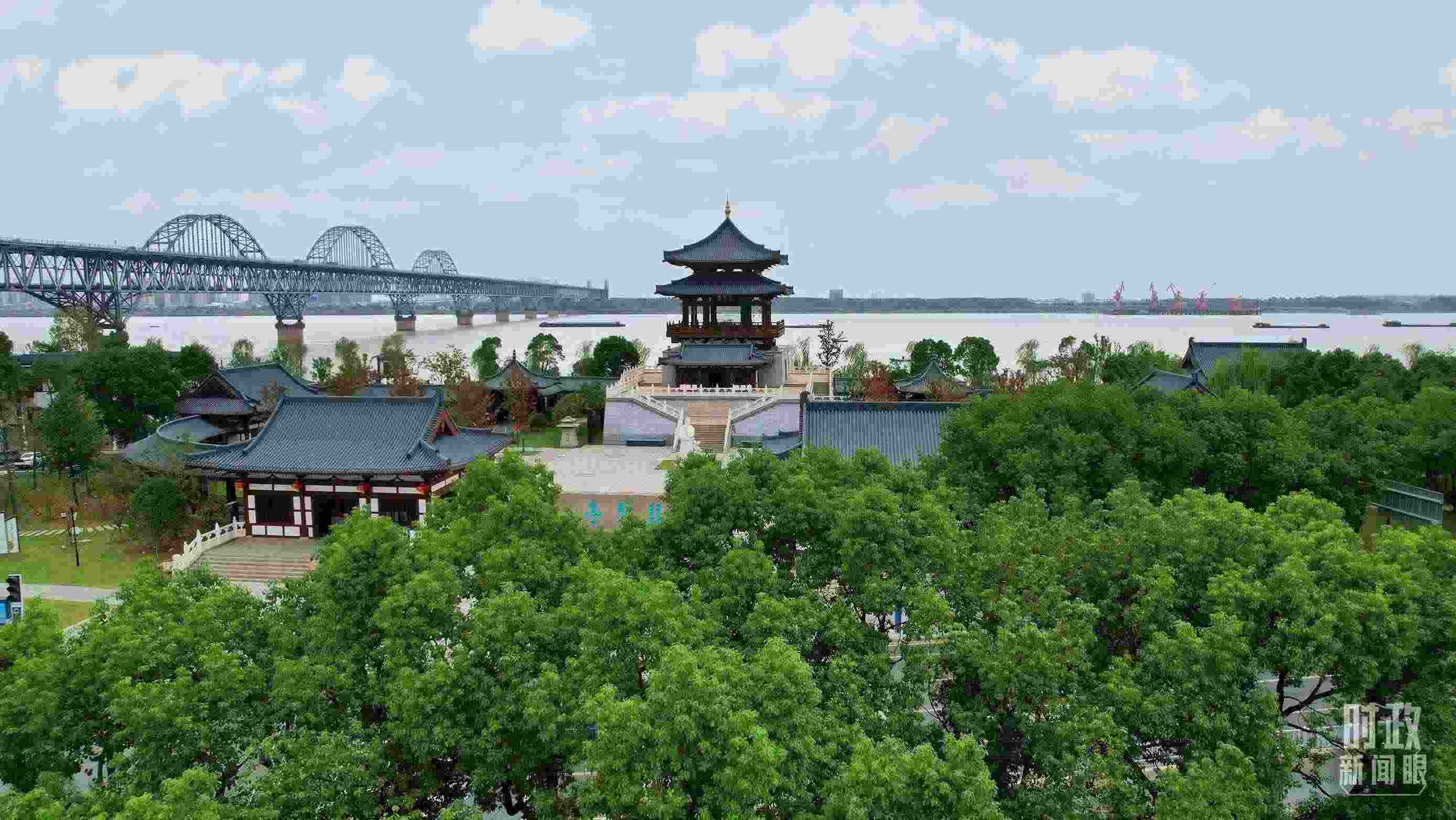 △長江國家文化公園九江城區(qū)段。（總臺記者劉陽拍攝）