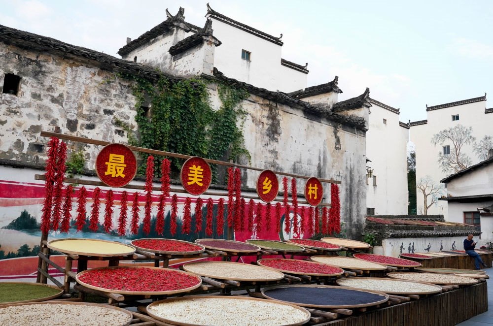 婺源縣王村石門(mén)自然村一角（2023年10月11日攝）。