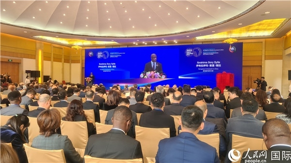塞內(nèi)加爾駐華大使致辭。人民網(wǎng)記者 萬宇攝