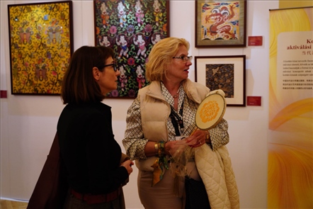 游客觀賞。布達(dá)佩斯中國文化中心供圖