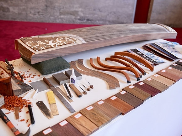 蘭考古箏制作展示。中央音樂學(xué)院供圖