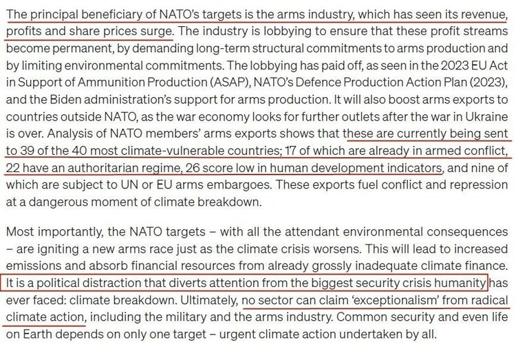 看看北約的“碳足跡”，就知道西方的氣候承諾有多扯