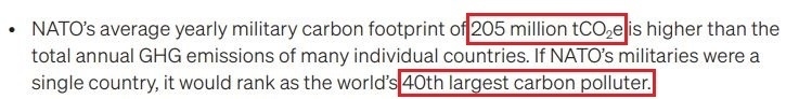 看看北約的“碳足跡”，就知道西方的氣候承諾有多扯