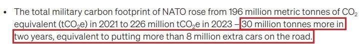 看看北約的“碳足跡”，就知道西方的氣候承諾有多扯