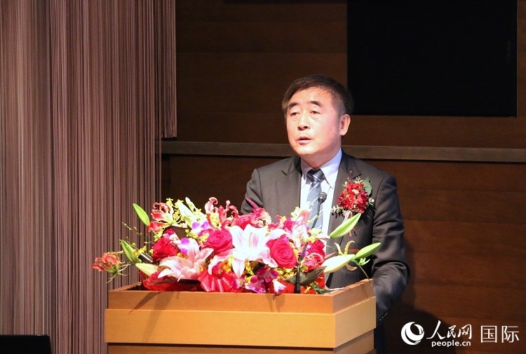 科盟會長楊克儉發(fā)表致辭。人民網(wǎng) 許可攝