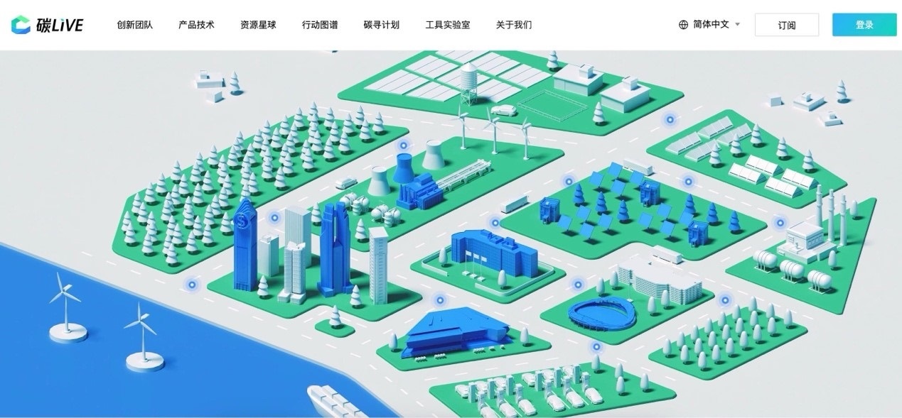 “碳LIVE”社區(qū)網頁截圖。圖片由騰訊公司提供