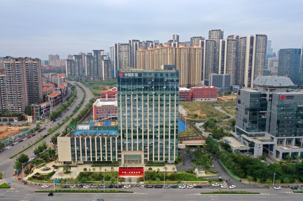 中國—東盟信息港（無人機(jī)照片）。