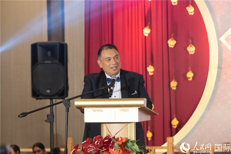 菲外交部副部長(zhǎng)多明戈出席年會(huì)并致辭。人民網(wǎng)記者樊帆 攝