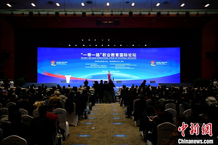 圖為 “一帶一路”職業(yè)教育國際論壇現(xiàn)場。 中新社記者 韓冰 攝