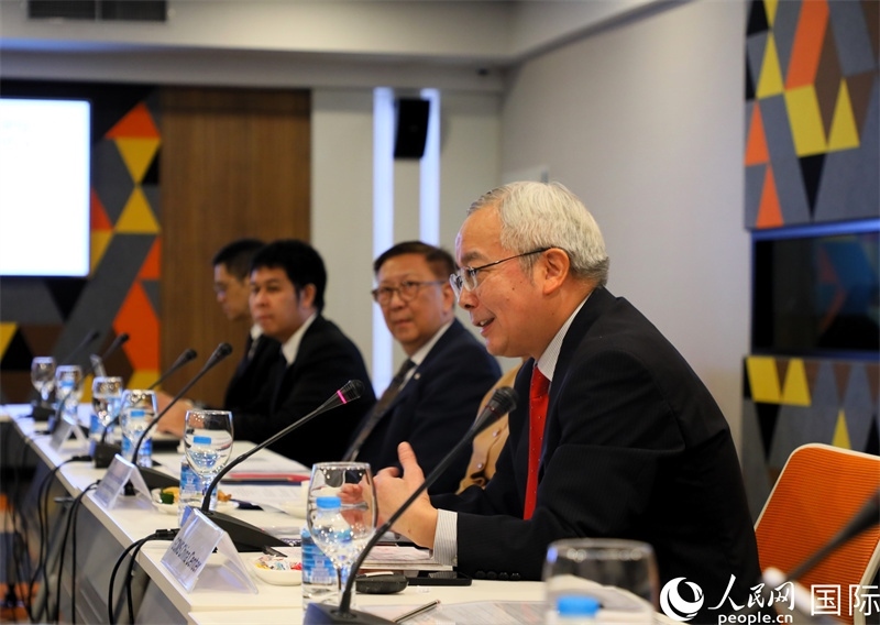 中國國際問題研究院副院長榮鷹致開幕辭。人民網(wǎng)記者 白元琪攝