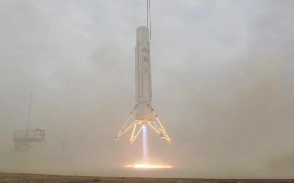 圖為垂直起降試驗(yàn)。（中國航天科工集團(tuán)供圖）