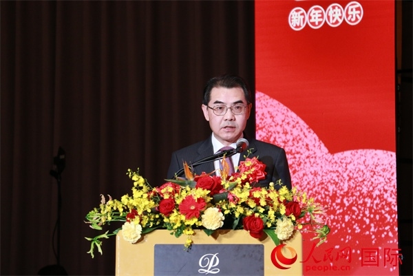 中國駐日本大使吳江浩致辭。人民網(wǎng) 許可攝