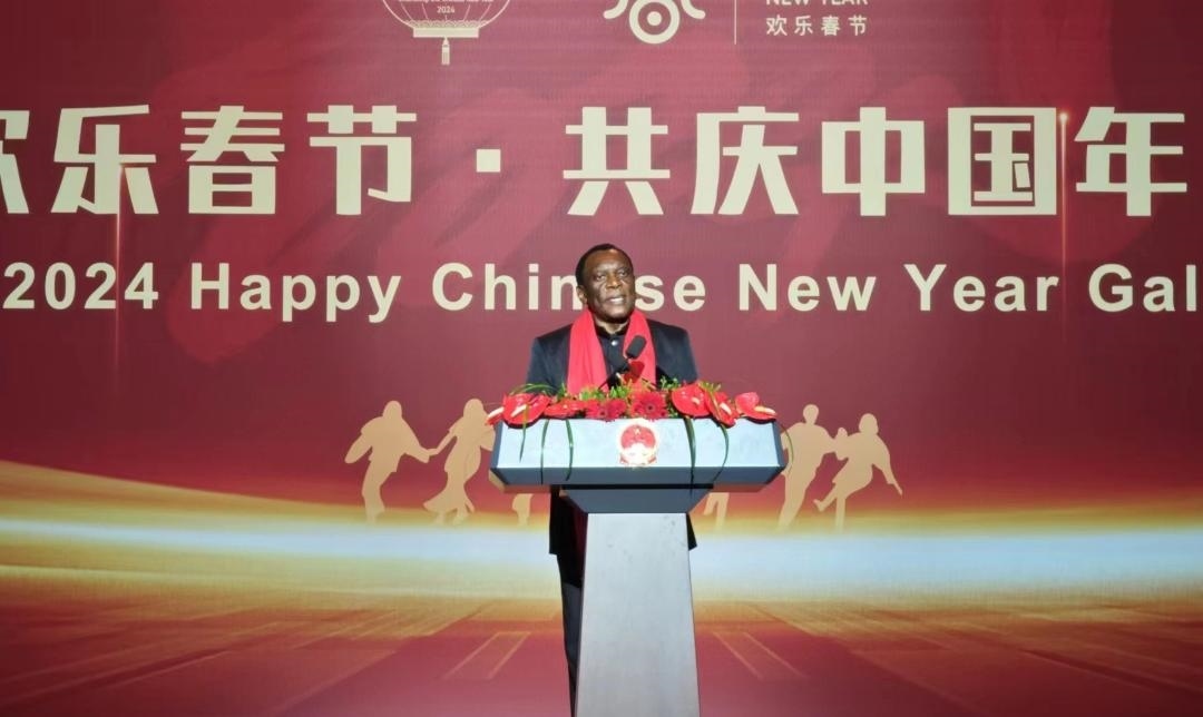 南非駐華大使謝勝文閣下致辭。中國駐南非大使館供圖