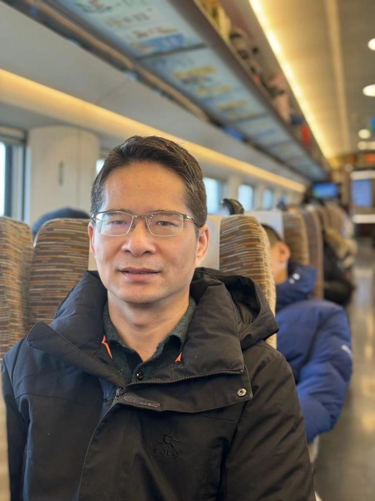 楊萬坤乘坐高鐵往返京津。（采訪對(duì)象供圖）