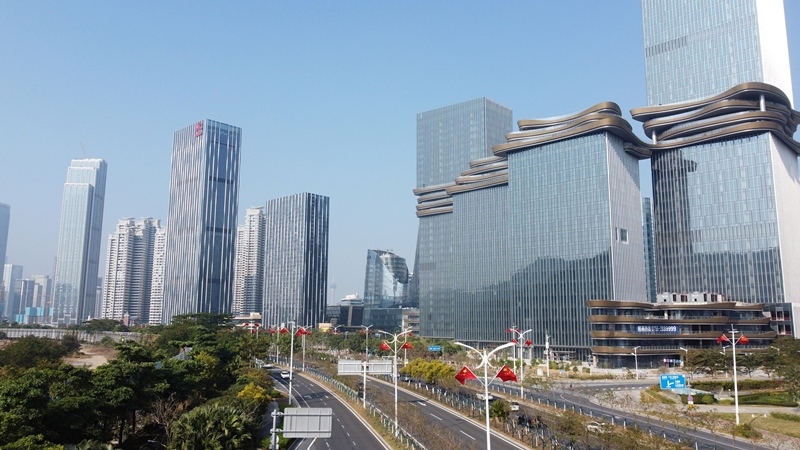 2024年1月1日，廣東珠海，橫琴粵澳深度合作區(qū)樓群。