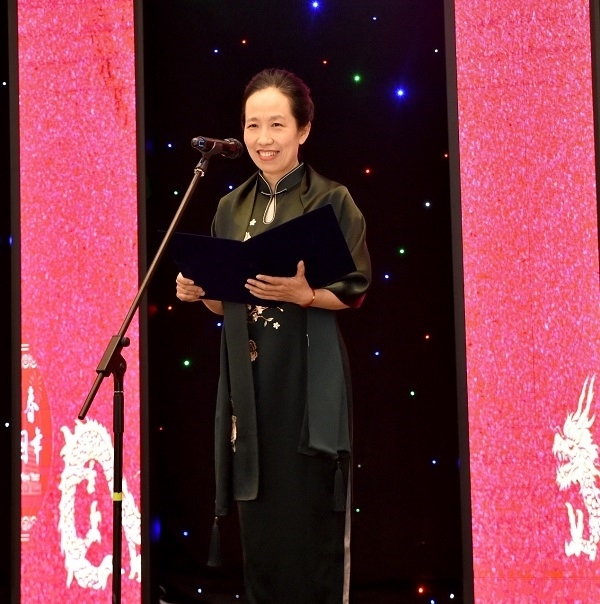 中國(guó)駐阿拉木圖總領(lǐng)事蔣薇致辭。中國(guó)駐阿拉木圖總領(lǐng)館供圖