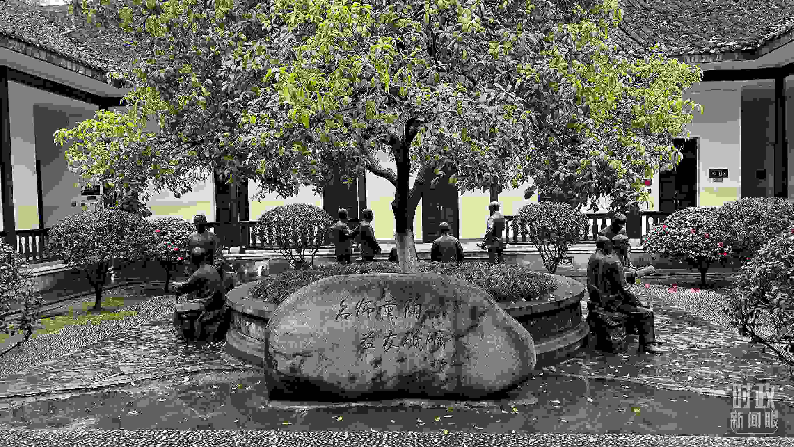 △湖南第一師范學(xué)院（城南書院校區(qū)）。（總臺央視記者覃思拍攝）