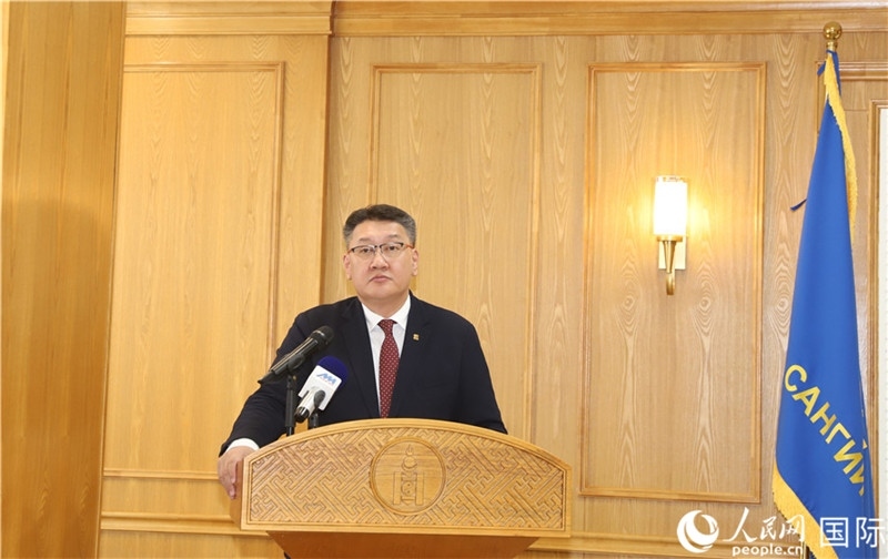 扎布赫楞部長致辭。人民網(wǎng)記者 霍文攝