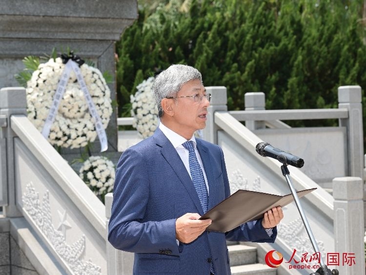 陳海大使發(fā)表致辭。人民網(wǎng)記者 謝佳君攝