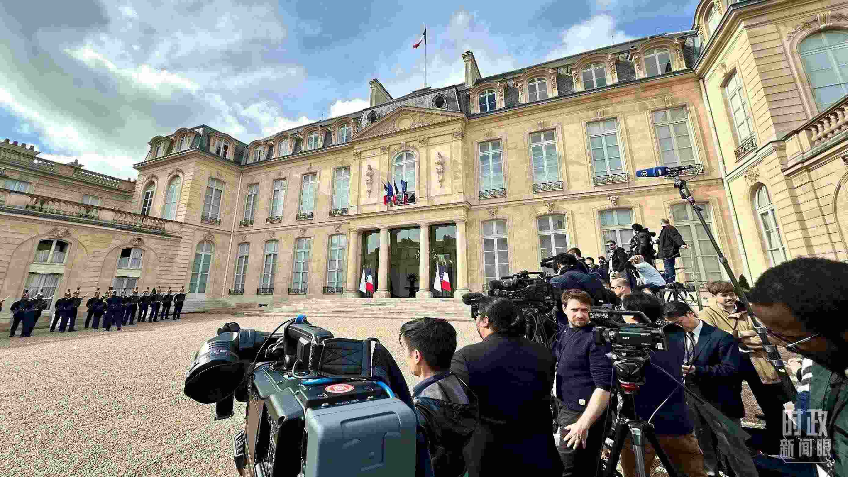 △愛麗舍宮。（總臺央視記者關(guān)舟拍攝）