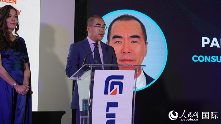 中國駐約翰內(nèi)斯堡總領(lǐng)事潘慶江發(fā)言致辭。人民網(wǎng) 張茜攝