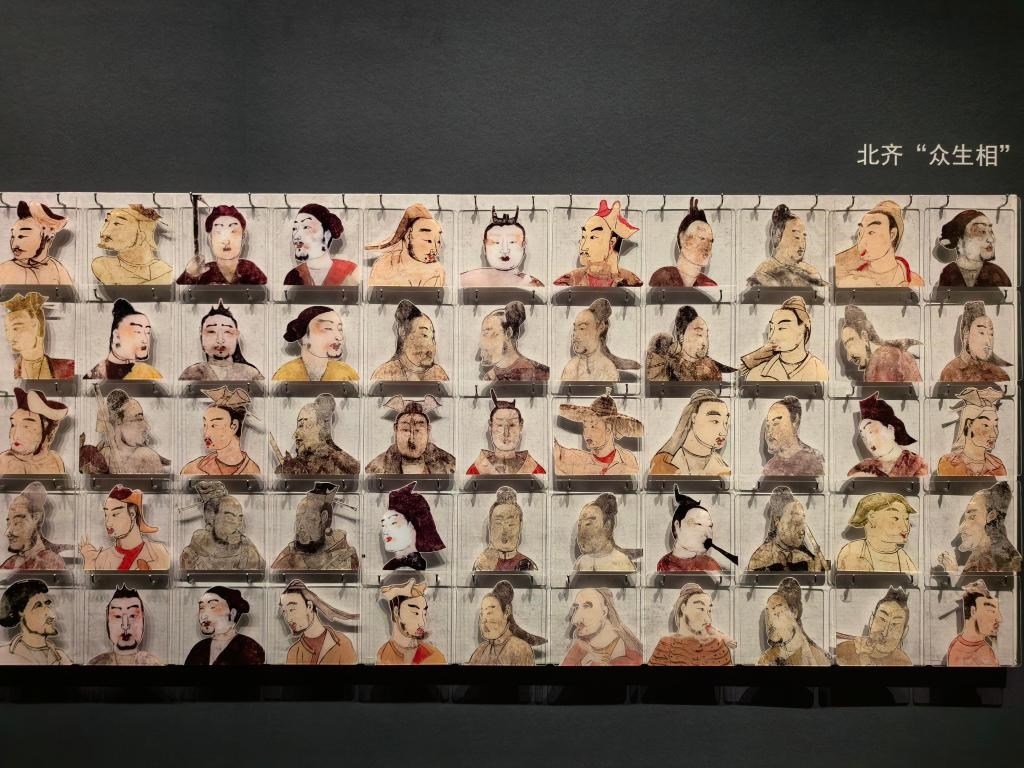 太原北齊壁畫博物館從山西北朝壁畫中提取人物元素展現(xiàn)當(dāng)時民族融合、文化交流。太原北齊壁畫博物館供圖