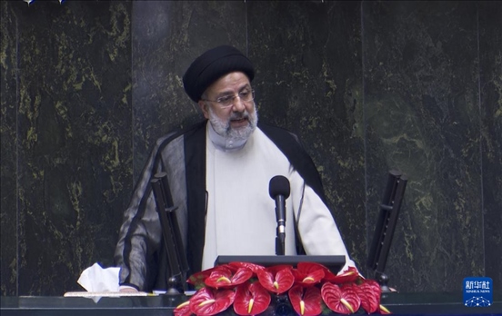 據(jù)伊朗邁赫爾通訊社20日報道，伊朗總統(tǒng)萊希在直升機事故中遇難。這是2021年8月5日拍攝的易卜拉欣·萊希的資料照片。 新華社發(fā)（賈瓦德攝）