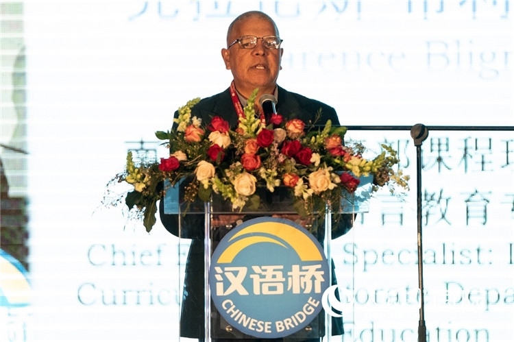 南非基教部專家克拉倫斯·布利格諾特做主旨發(fā)言。人民日?qǐng)?bào)非洲中心分社 希拉茲·莫林?jǐn)z