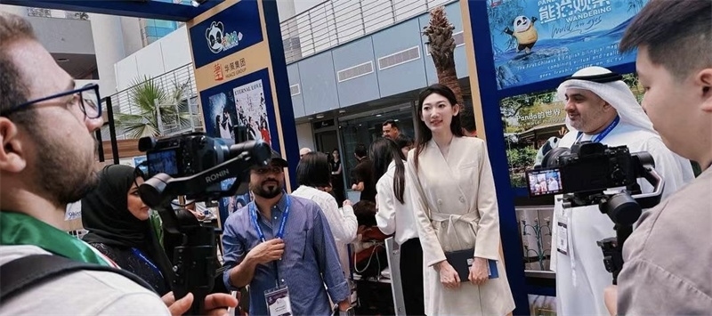 中國(guó)聯(lián)合展臺(tái)引發(fā)阿拉伯媒體關(guān)注。主辦方供圖