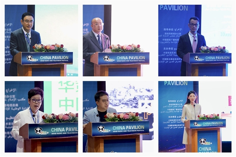 中國(guó)視聽機(jī)構(gòu)代表推介優(yōu)秀作品。主辦方供圖