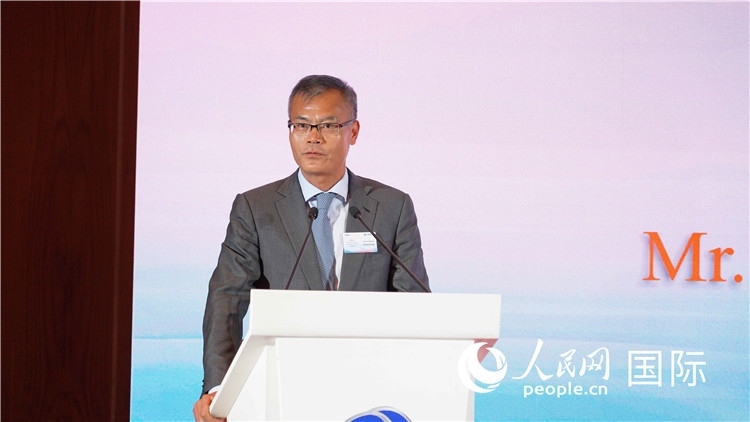 中國(guó)駐南非使館鄭冰開(kāi)公使發(fā)言。 人民網(wǎng) 張茜 攝