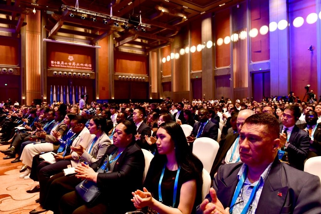 與會(huì)嘉賓出席第十屆尼山世界文明論壇。新華社記者 郭緒雷 攝