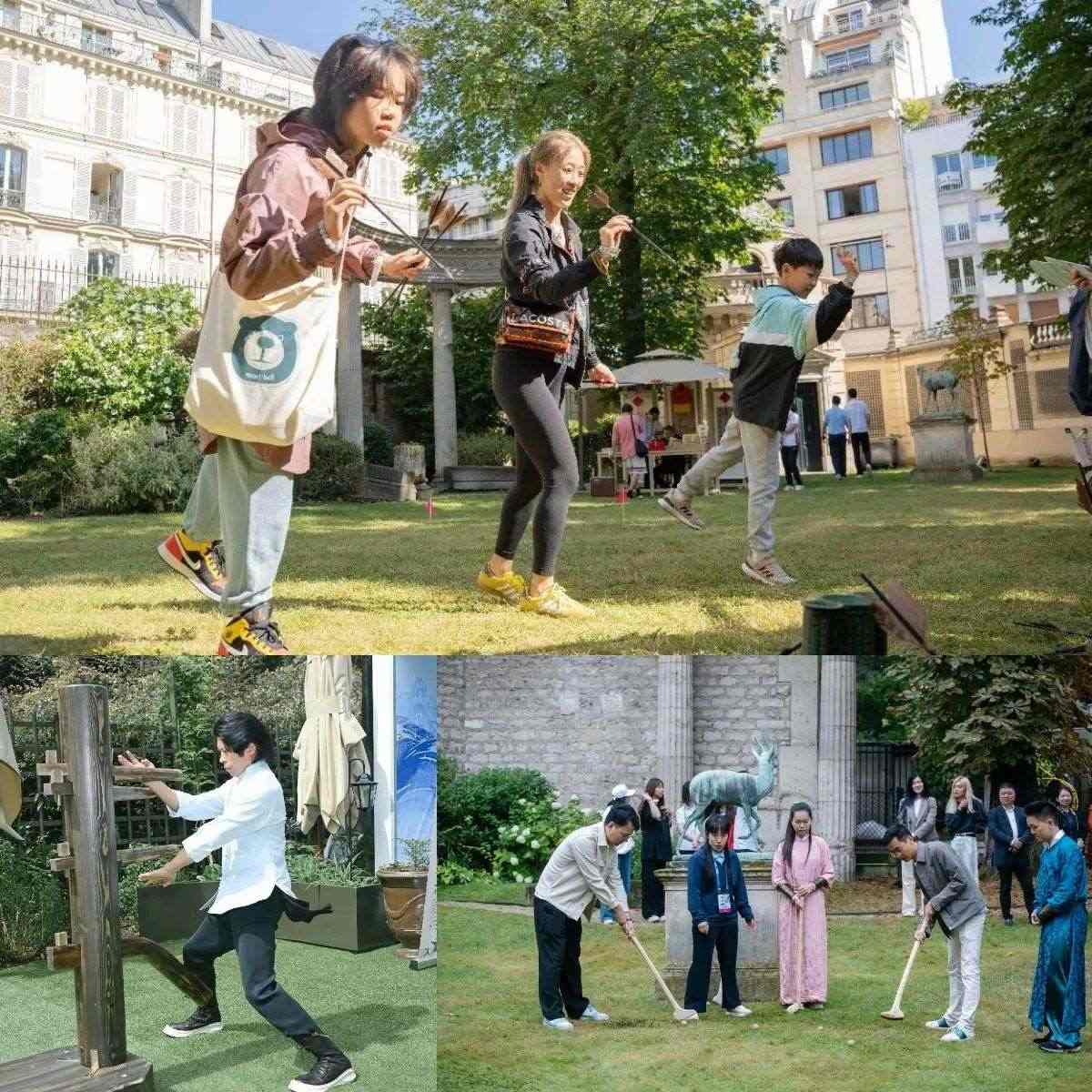 中國傳統(tǒng)體育項目互動體驗區(qū)樂趣橫生。“中國之家”供圖