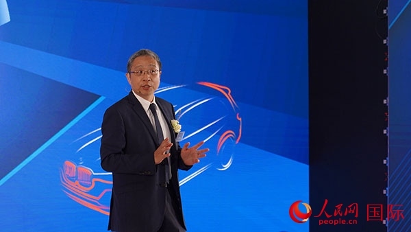 延鋒彼歐總經(jīng)理倪建華致辭。人民網(wǎng) 張茜攝