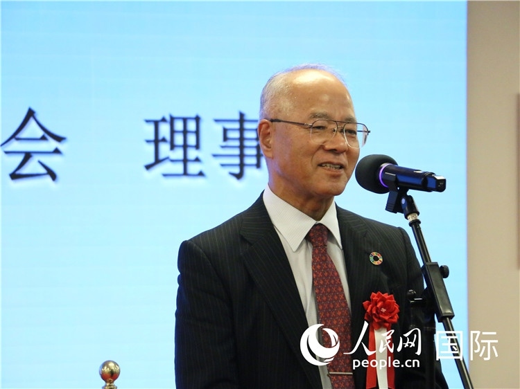 日中協(xié)會理事長瀨野清水致辭。人民網(wǎng) 許可攝