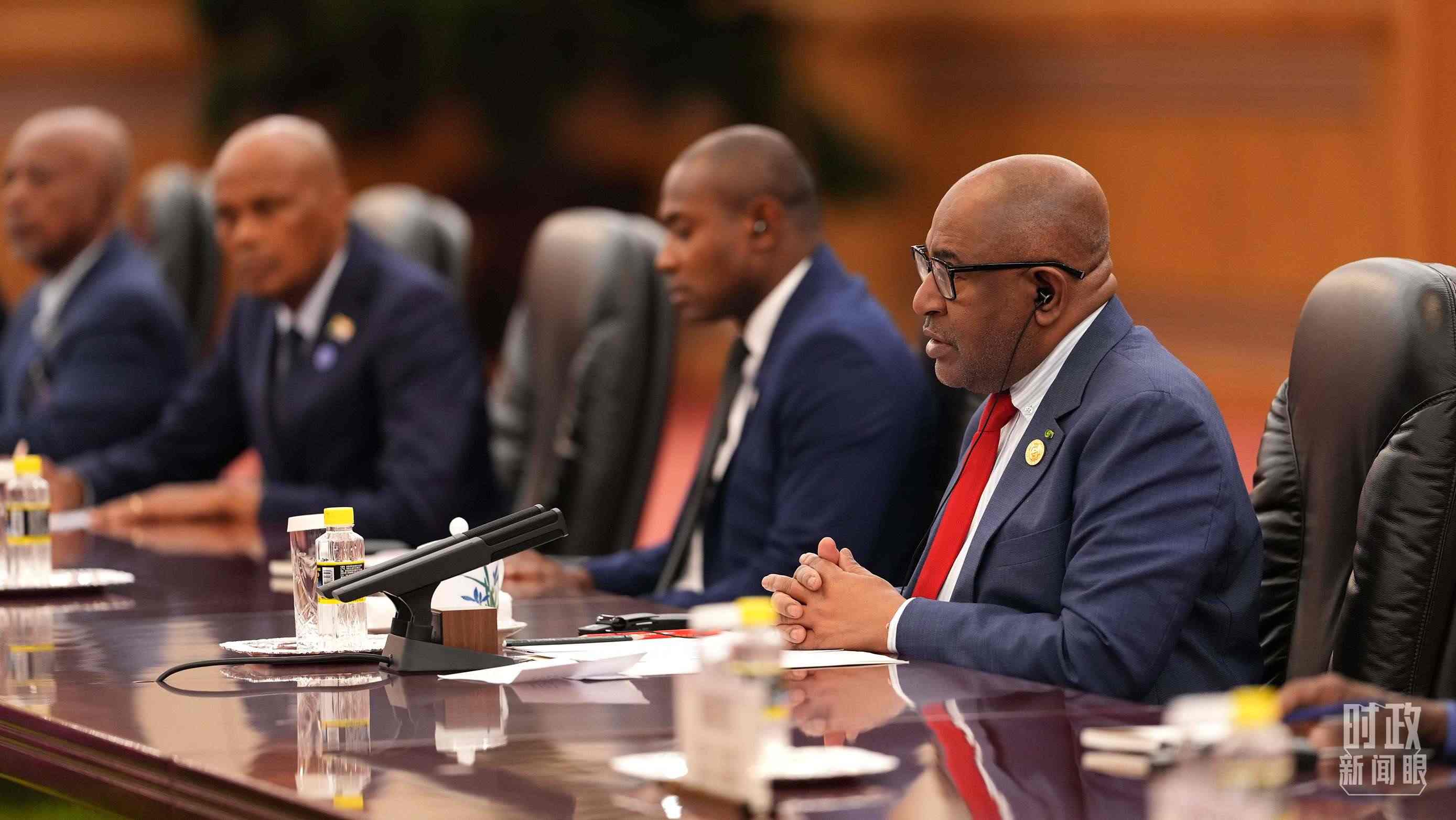 △科摩羅總統(tǒng)阿扎利。（總臺(tái)記者李晉拍攝）