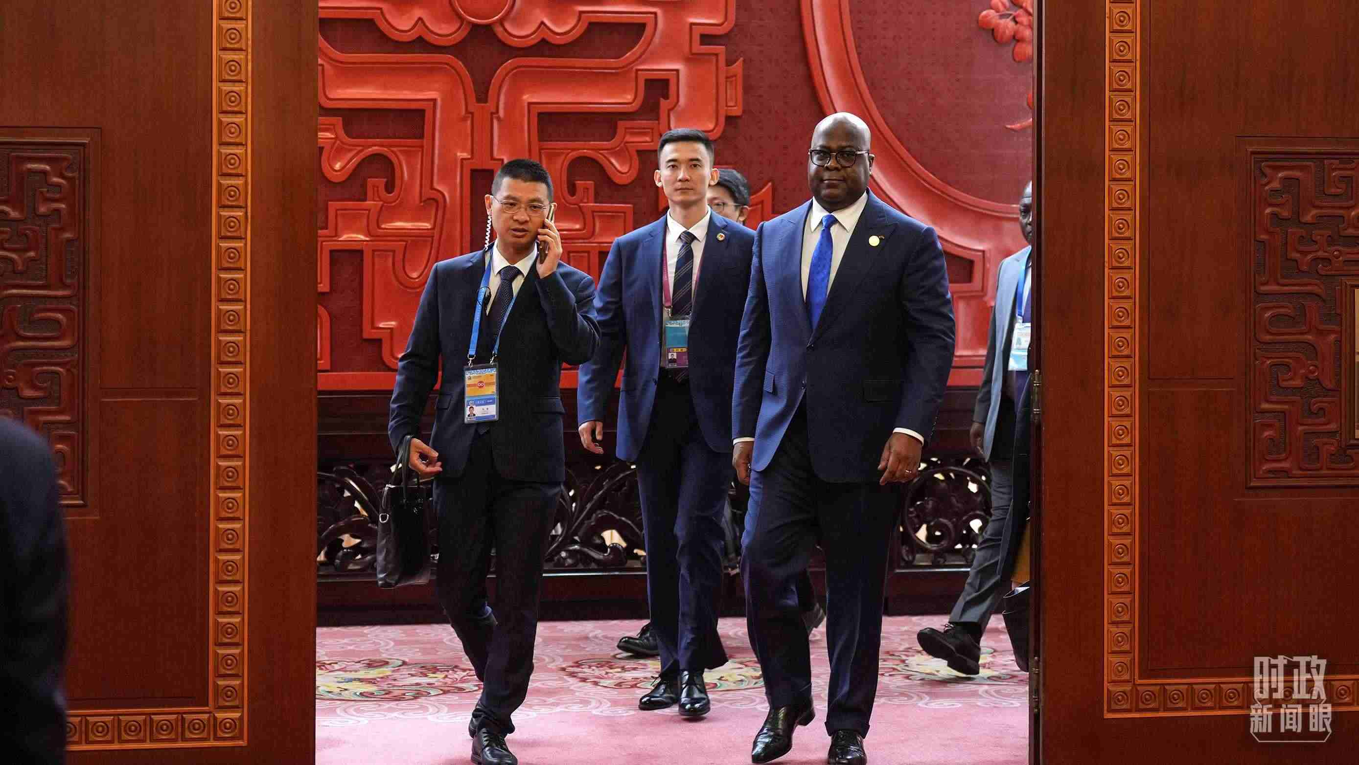 △剛果（金）總統(tǒng)齊塞克迪。（總臺(tái)記者李晉拍攝）